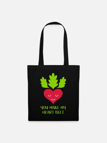 You make my heart beet! - Tote Bag - black