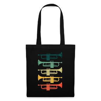 Cool Trumpet Band Musician Jazz Music - Tote Bag - black - Front