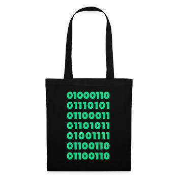 Binary Code Message Tee: Subtle Yet Bold - Tote Bag - black - Front