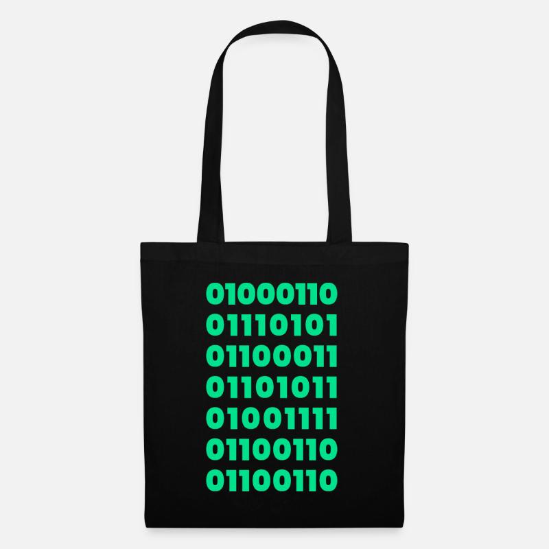 Binary Code Message Tee: Subtle Yet Bold - Tote Bag - black