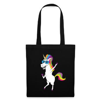 UNICORN LUNETTES DE SOLEIL - UNICORN AVEC LUNETTES DE SOLEIL - Sac en tissu - noir - Devant