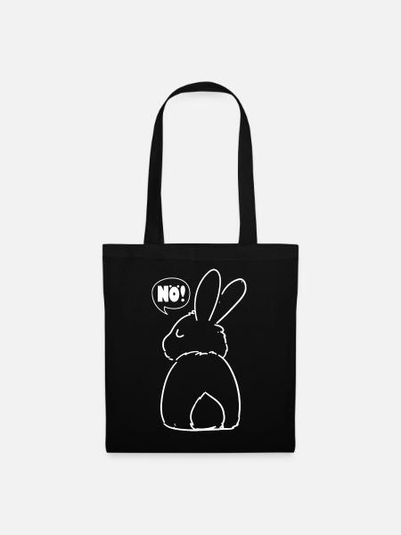 Hase NÖ Geschenk Geburtstag - Stoffbeutel - Schwarz