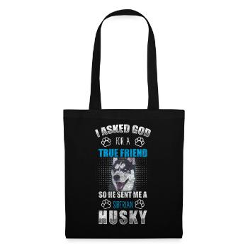 Husky dog pedigree dog - Tote Bag - black - Front