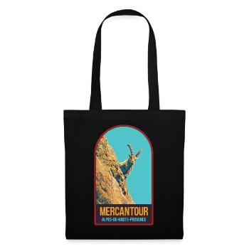 Ibex illustration in the Mercantour - Tote Bag - black - Front