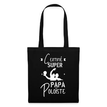 Super papa poloïste - Sac en tissu - noir - Devant