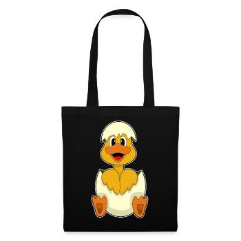 Ente Ei - Stoffbeutel - Schwarz - Vorne