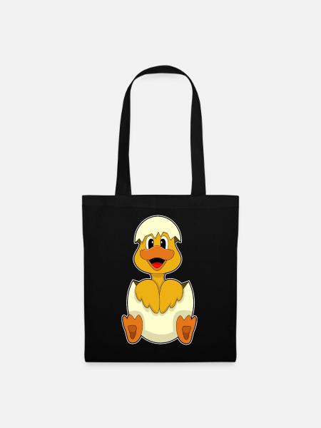 Ente Ei - Stoffbeutel - Schwarz
