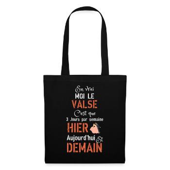 En vrai moi le valse hier aujourd hui demain - Sac en tissu - noir - Devant
