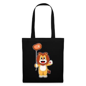 Ballon Lion - Sac en tissu - noir - Devant