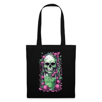 Crâne gothique Weirdcore Illustration occulte - Sac en tissu - noir - Devant