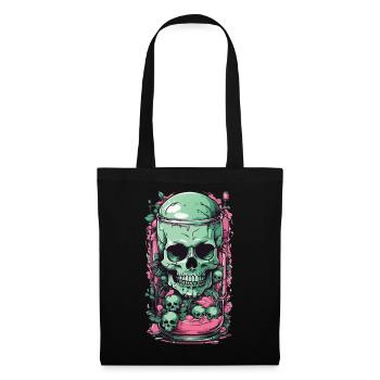 Goth Skull Candy Pastel Gothic Weirdcore Design - Tote Bag - black - Front