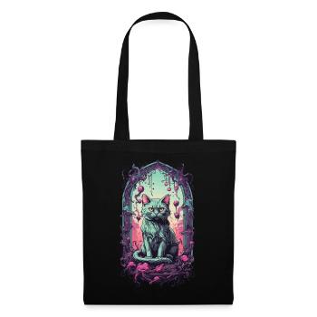 Gothic Halloween Katzen Unterwelt Monster Design - Stoffbeutel - Schwarz - Vorne
