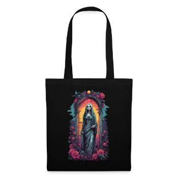 Okkult Gothic Aesthetic Retro Wave Streetwear - Stoffbeutel - Schwarz - Vorne