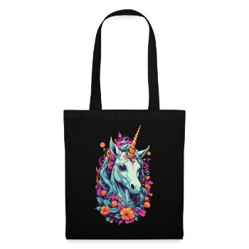Magical Unicorn in Pastel Rainbow Colors - Tote Bag - black - Front