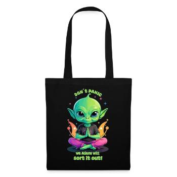 Cute Alien Regulates this ! - Tote Bag - black - Front