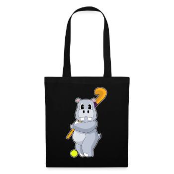 Hippopotamus Hockey sur gazon Stick - Sac en tissu - noir - Devant