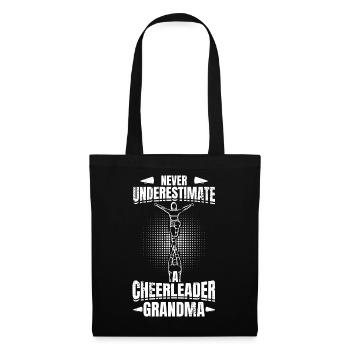 Ne sous-estimez jamais la grand-mère pom-pom girl - Sac en tissu - noir - Devant