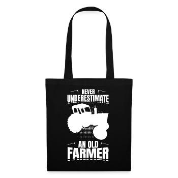 Ne sous-estimez jamais un vieux fermier - Sac en tissu - noir - Devant
