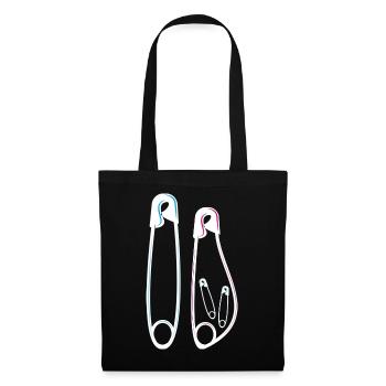 Annonce baby bump grossesse jumeaux - Sac en tissu - noir - Devant
