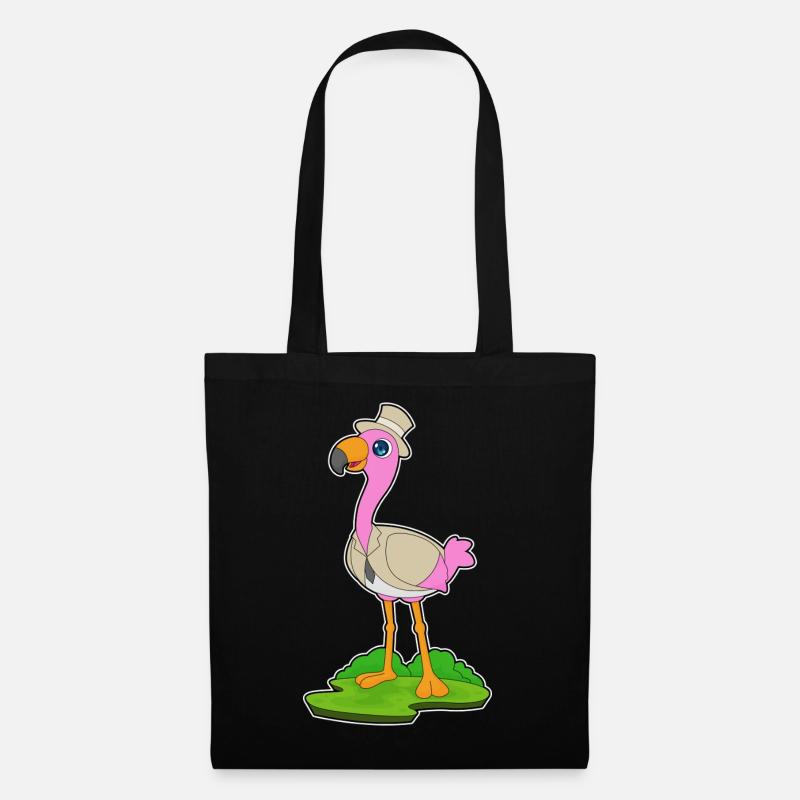 Flamingo Bräutigam Sakko Hochzeit - Stoffbeutel - Schwarz