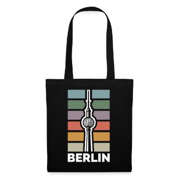 Berlin TV Tower - retro city icon - Tote Bag - black - Front