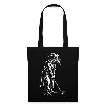 Plague Doctor spielt Golf - Stoffbeutel - Schwarz - Vorne