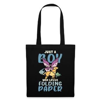Un garçon adore l’art pliant en origami - Sac en tissu - noir - Devant
