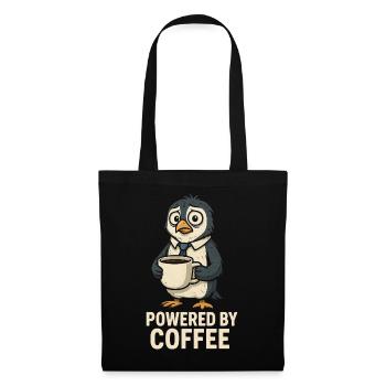 Manchot au café avec style - Sac en tissu - noir - Devant