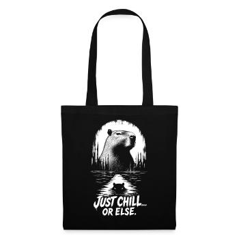 Détends-toi ou alors capybara - Sac en tissu - noir - Devant
