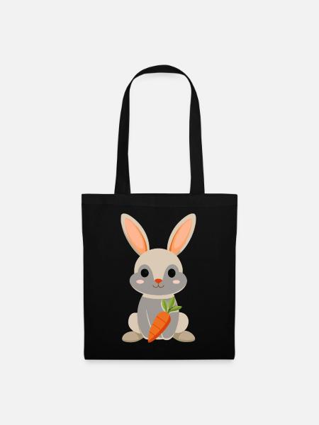 Bunny Carrot - Stoffbeutel - Schwarz