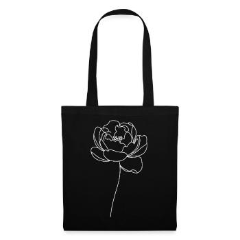 Peony Line Art - Tote Bag - black - Front