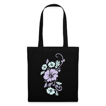 pflanzenmuster blumenmuster sommer - Stoffbeutel - Schwarz - Vorne