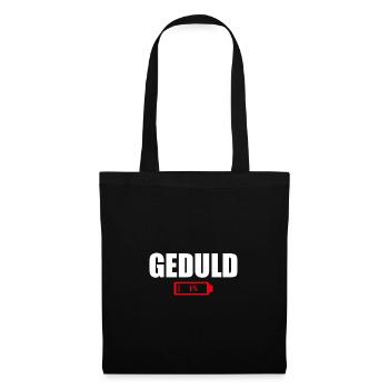 Geduld 1 % - Stoffbeutel - Schwarz - Vorne