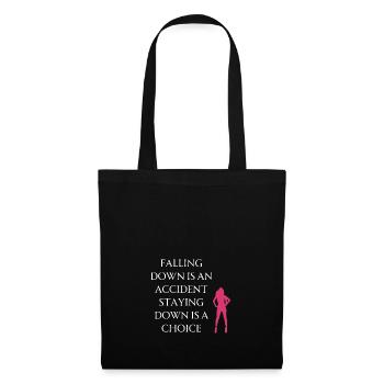 Falling down is an accident - Motivation - Tote Bag - black - Front