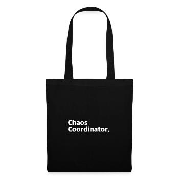 Chaos Koordinator | lustige Sprüche - Stoffbeutel - Schwarz - Vorne