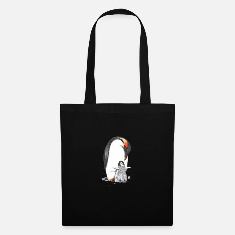 Pinguin - Stoffbeutel - Schwarz