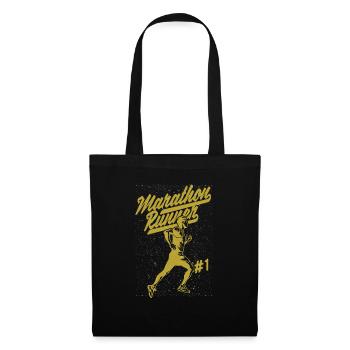 Marathon runners - Tote Bag - black - Front