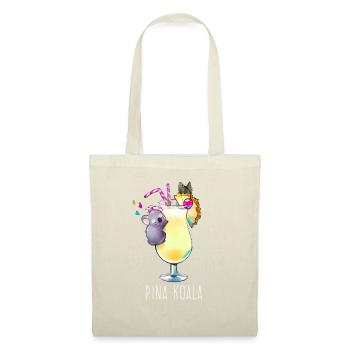 Piña Colada + koala= Pina koala - Stoffbeutel - Natur - Vorne