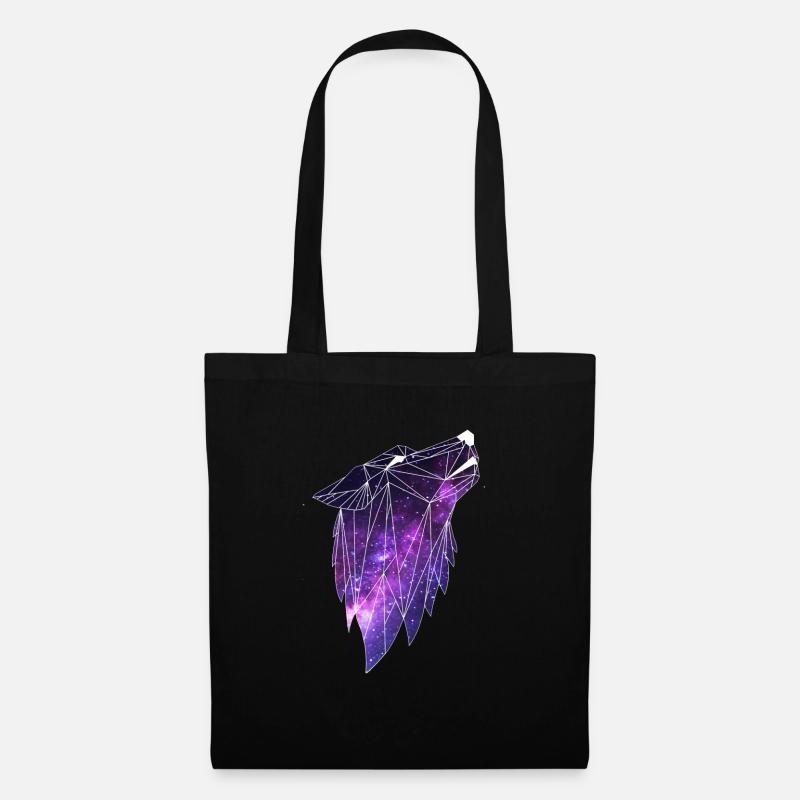 Geometry Galaxy Wolf - Tote Bag - black