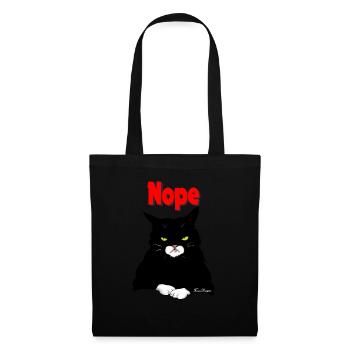 Nope, No, funny bad cat - Tote Bag - black - Front