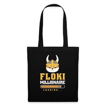 Crypto Floki Millionaire Loading Design - Tote Bag - black - Front