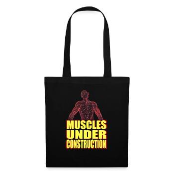 muscles en construction - Sac en tissu - noir - Devant