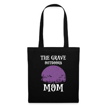 MOM La tombe à l’extérieur Génial Halloween Design - Sac en tissu - noir - Devant