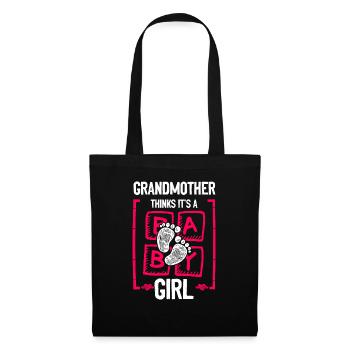 Grandmother Thinks It's a Girl Gender Reveal Funny - Tote Bag - black - Front