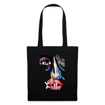 silence art shirt - pixel art - Tote Bag - black - Front