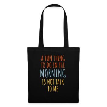 ne me parle pas - Sac en tissu - noir - Devant