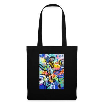 Abstract Chaos #11 original painting Design - Stoffbeutel - Schwarz - Vorne