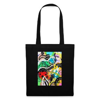 Abstract Chaos #16 original painting Design - Stoffbeutel - Schwarz - Vorne