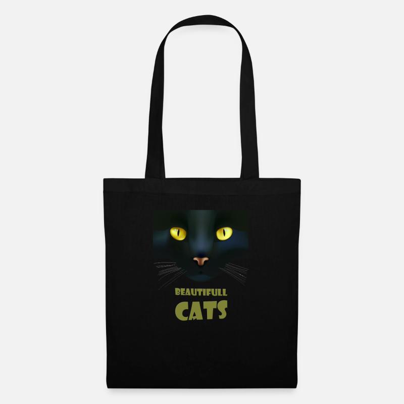 Schöne Katzen - Stoffbeutel - Schwarz