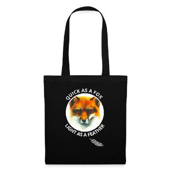 Schnell Fuchs Leicht Feder Fox Fans Geschenk - Stoffbeutel - Schwarz - Vorne